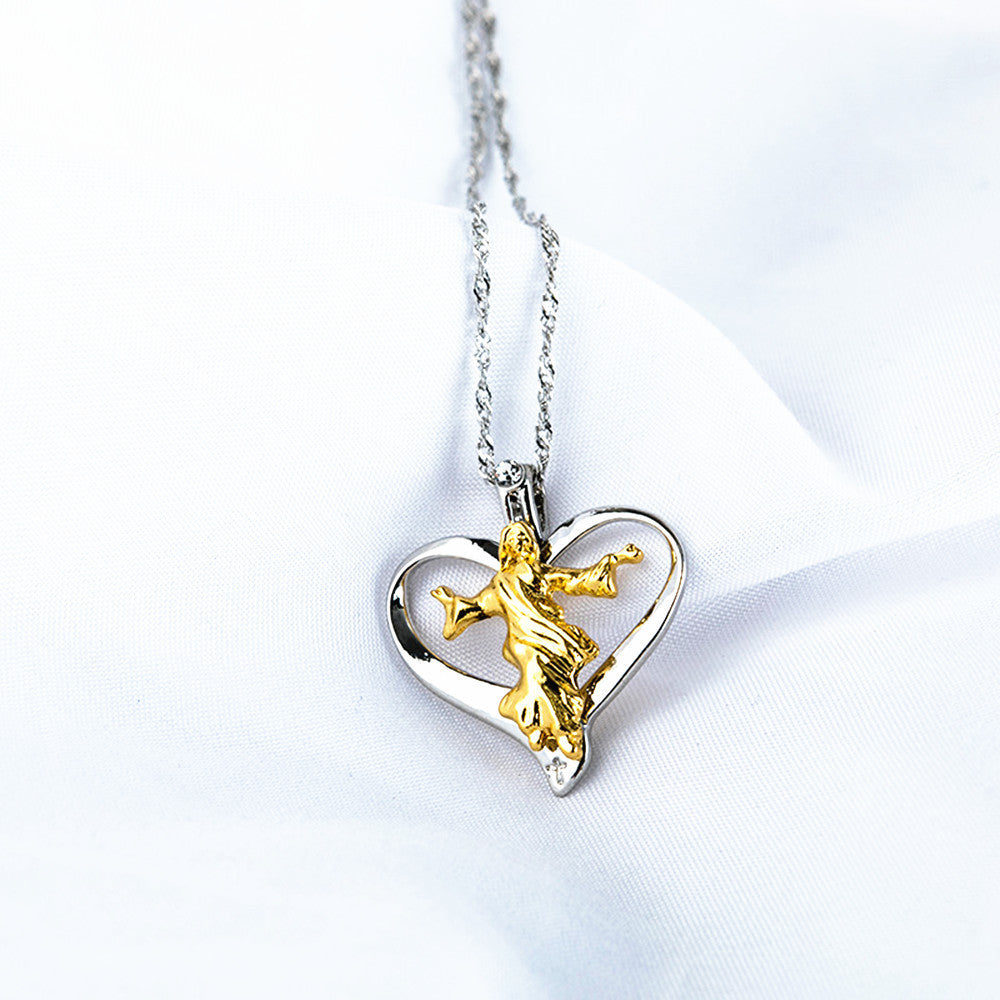 Love Jesus Pendant Necklace Unisex Faith Jewelry