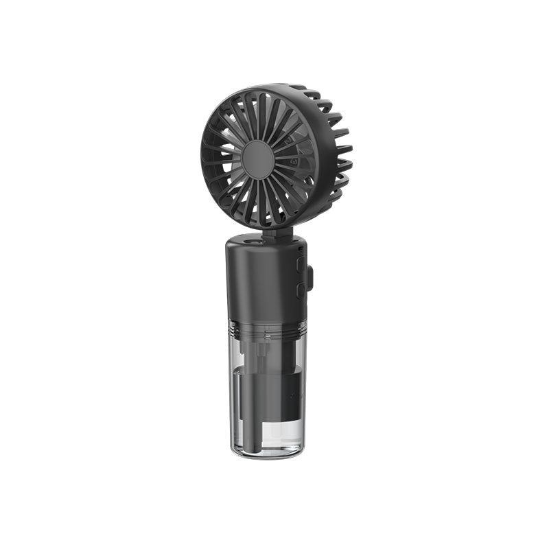F2 Spray Fan Black Hand held Spray Fan Portable Handheld Mist Spray Fan, USB Rechargeable, 4-Speed Cooling