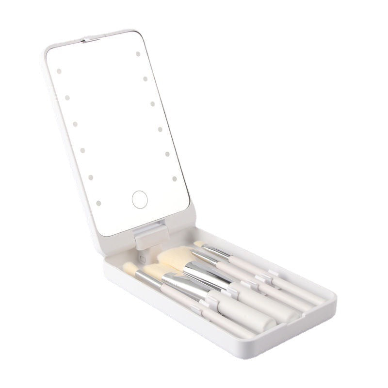 Foldable Rotating LED Cosmetic Mirror – Travel-Friendly Vanity Mirror