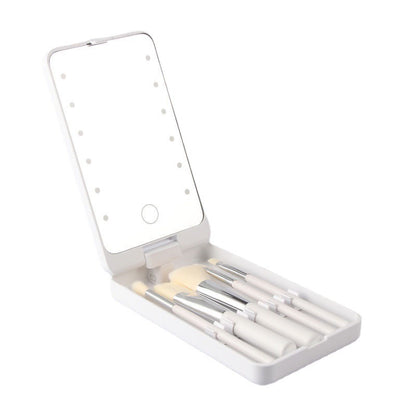 Foldable Rotating LED Cosmetic Mirror – Travel-Friendly Vanity Mirror