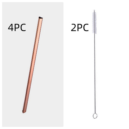 Set7 Heart-Shaped Stainless Steel Straw – Reusable Eco-Friendly Drinking Straw