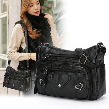 High-End Versatile Spacious Multi-Layer Crossbody Shoulder Bag for Everyday Use