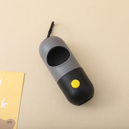 Gray Black Dog & Cat Poop Bag Dispenser with LED Light – Pet Waste Bag Holder