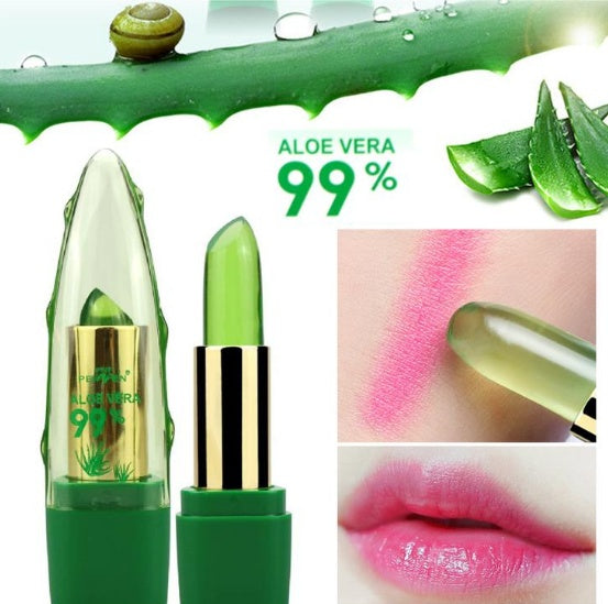 Aloe Vera Color-Changing Lip Gloss, Moisturizing, Anti-Dry, Fine-Grain Lip Balm Care