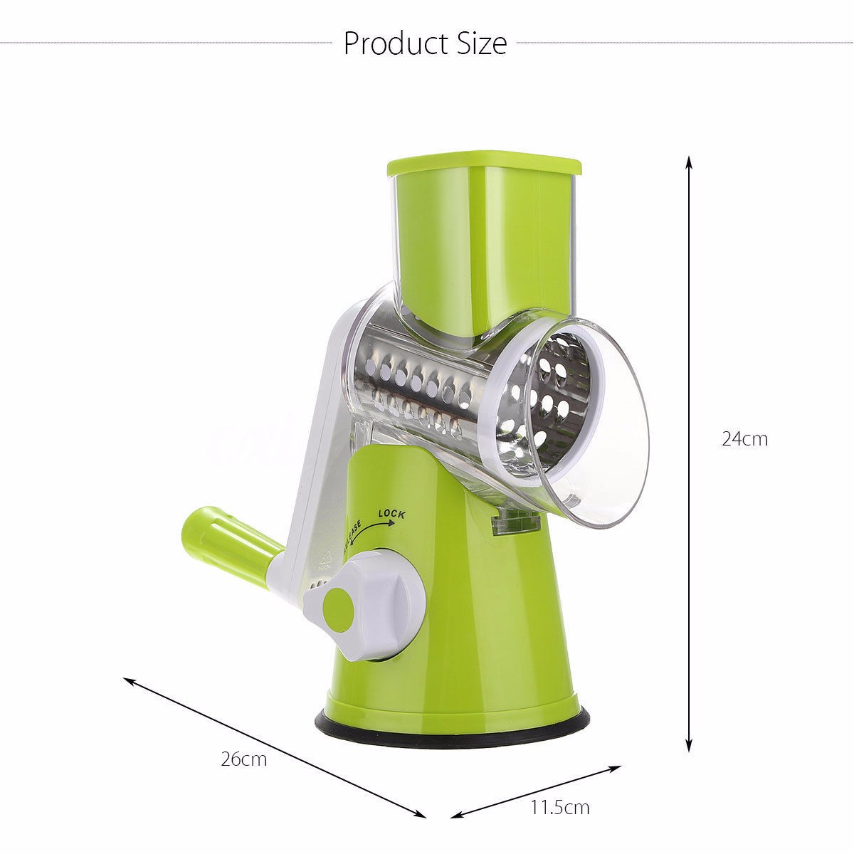 Round Vegetable Cutter and Slicer – Potato Julienne, Carrot & Cheese Grater
