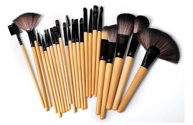 24-Piece Professional Makeup Brush Set – Cosmetic Brushes for Eyes, Eyebrows, Powder & Foundation