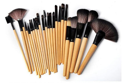 24-Piece Professional Makeup Brush Set – Cosmetic Brushes for Eyes, Eyebrows, Powder & Foundation
