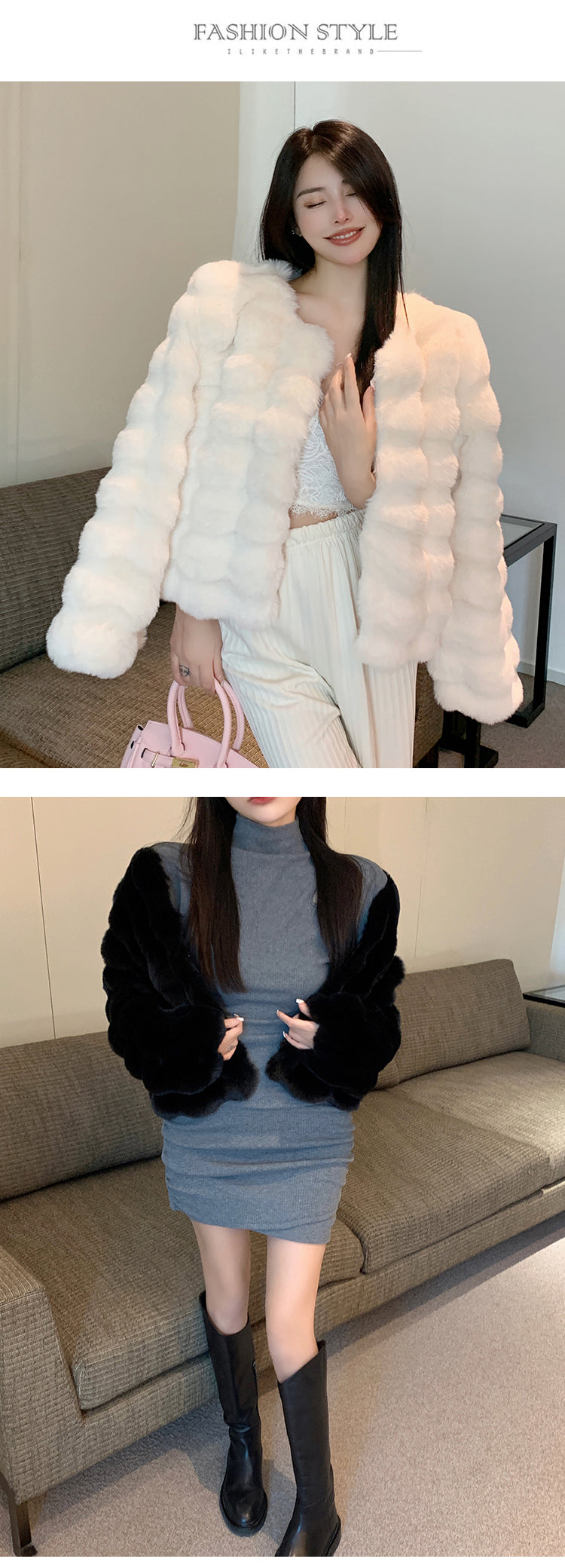 2024 Winter Fashion Faux Fur Coat Women Korea Fashion Warm Feather Coats Cardigan Short Outercoat Lady Party Elegant Outfits New