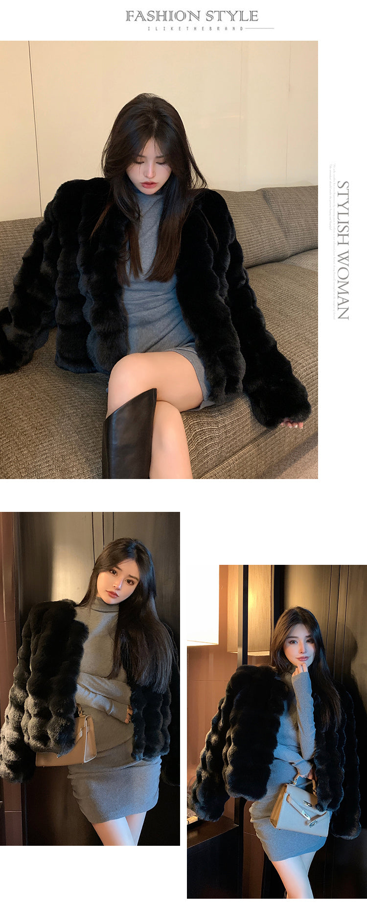 2024 Winter Fashion Faux Fur Coat Women Korea Fashion Warm Feather Coats Cardigan Short Outercoat Lady Party Elegant Outfits New