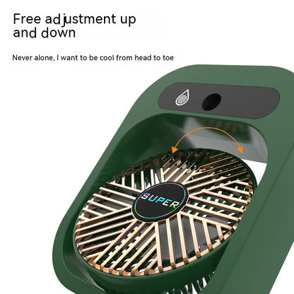 Portable USB Misting Air Cooler, Humidifier & Desk Spray Fan with 3 Speeds