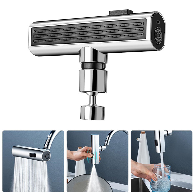 Kitchen Faucet Waterfall Nozzle – Splash-Proof, Rotating Bubbler & Extension