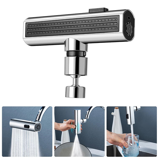 Kitchen Faucet Waterfall Nozzle – Splash-Proof, Rotating Bubbler & Extension