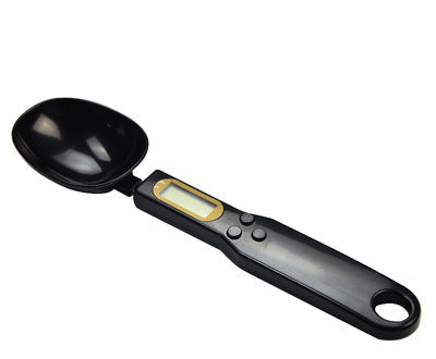 Black Digital Measuring Spoon with LCD Display – Kitchen Food & Coffee Scale