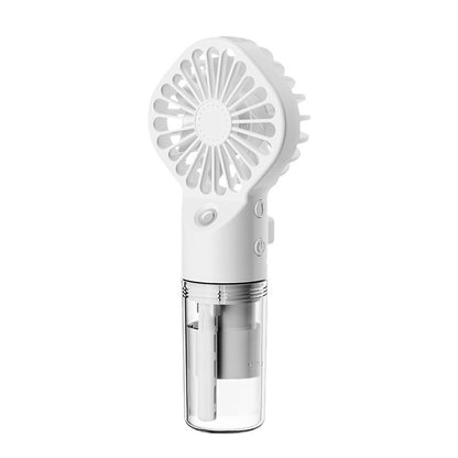 F3 Spray Fan White Hand held Spray Fan Portable Handheld Mist Spray Fan, USB Rechargeable, 4-Speed Cooling