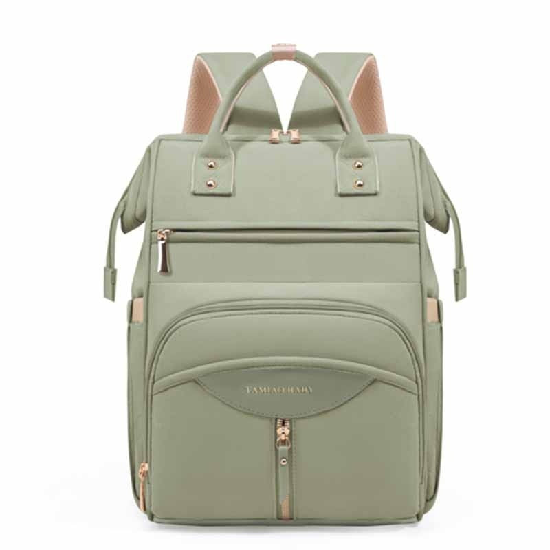 Green Mommy Diaper Bag – Multi-Functional Large Capacity Tote