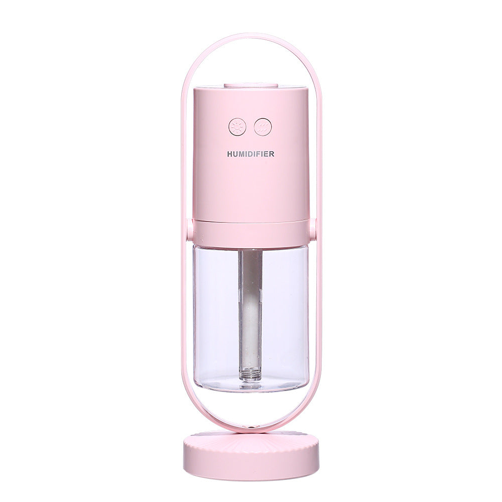 USB Ultrasonic Humidifier with Projection Night Light – Mini Air Purifier for Car & Office