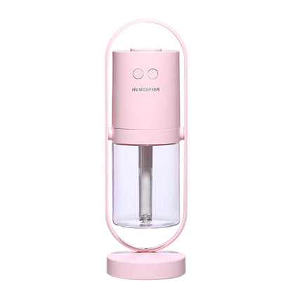 USB Ultrasonic Humidifier with Projection Night Light – Mini Air Purifier for Car & Office