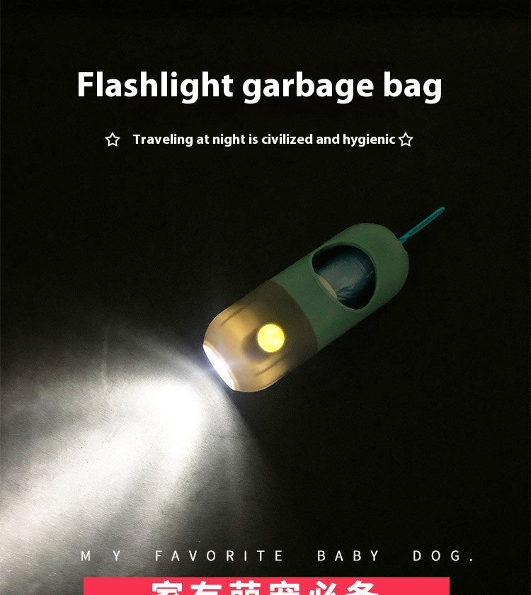 Dog & Cat Poop Bag Dispenser with LED Light – Pet Waste Bag Holder