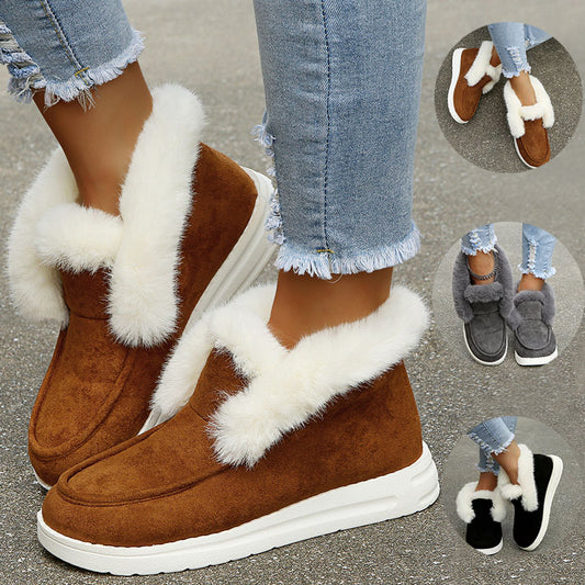 Women’s Snow Boots – Warm Winter Ankle Boots with Plush Fur Lining
