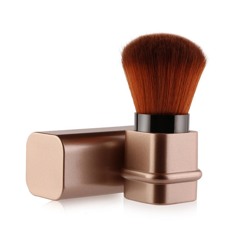 Gold Portable Single Makeup Brush – Travel-Friendly Cosmetic Brush