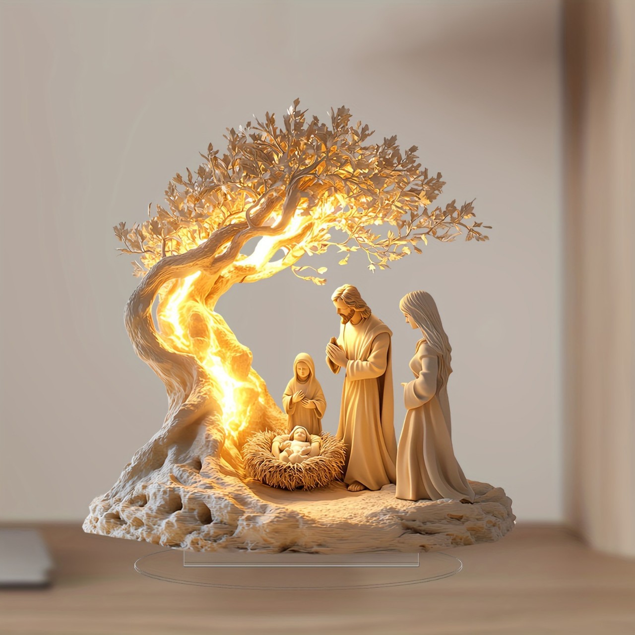 Ornament Jesus Tree of Life Acrylic Decorative Ornament – Christian Home & Office Decor