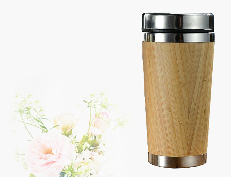 Bamboo Coffee Cup Reusable Mug (Hand Wash Only)