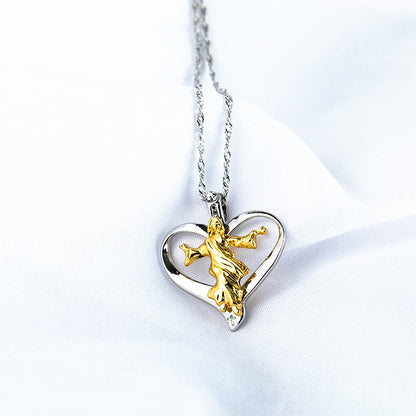Love Jesus Pendant Necklace Unisex Faith Jewelry