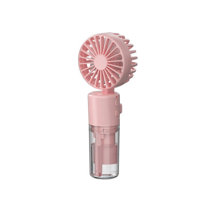 F2 Spray Fan Pink Hand held Spray Fan Portable Handheld Mist Spray Fan, USB Rechargeable, 4-Speed Cooling