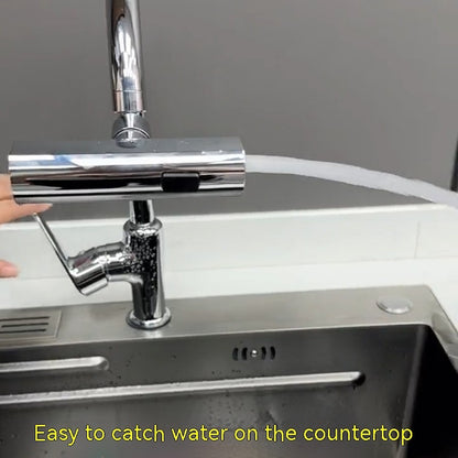 Kitchen Faucet Waterfall Nozzle – Splash-Proof, Rotating Bubbler & Extension