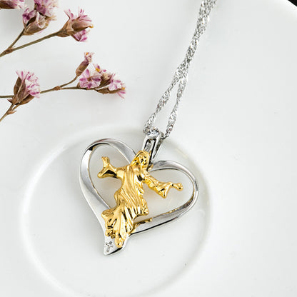 Love Jesus Pendant Necklace Unisex Faith Jewelry