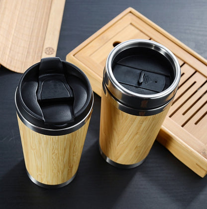 Bamboo Coffee Cup Reusable Mug (Hand Wash Only)