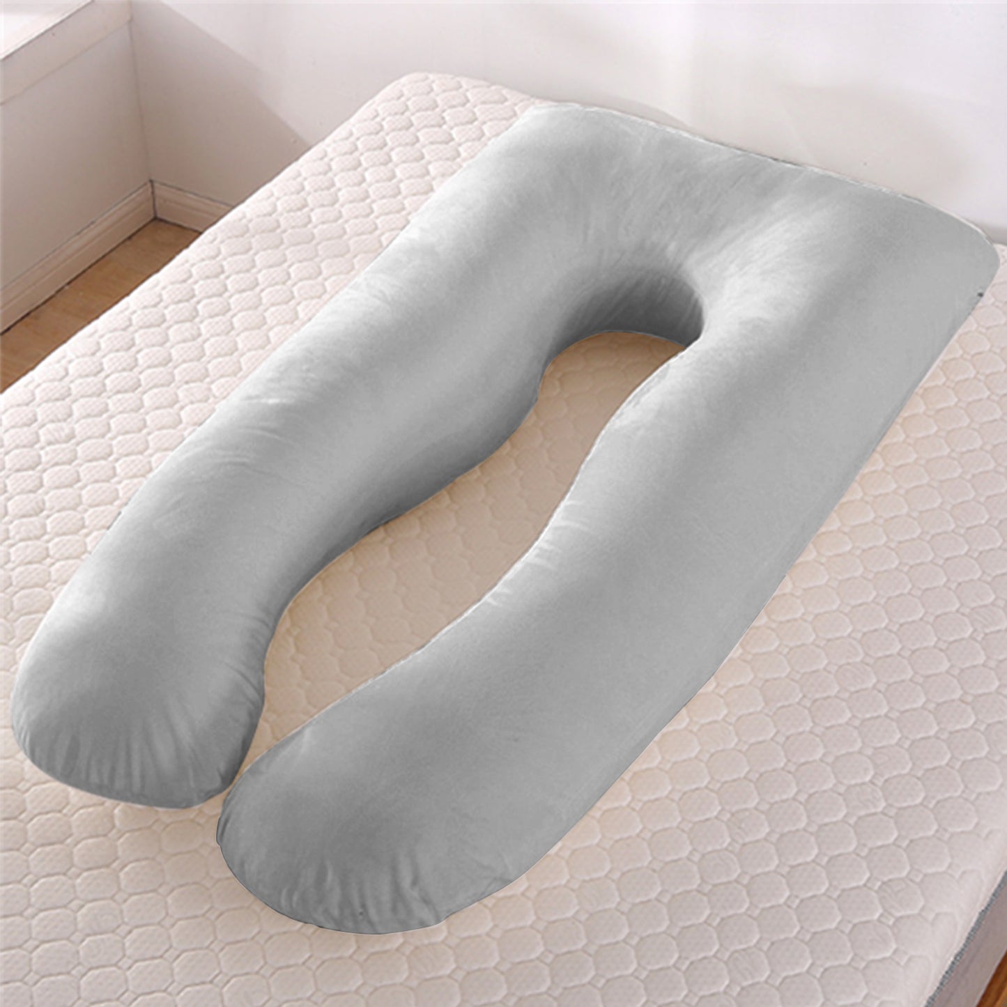 U-Shaped Pregnancy Pillow for Sleeping – Ice Silk Cooling Maternity Support Pillow for Comfort