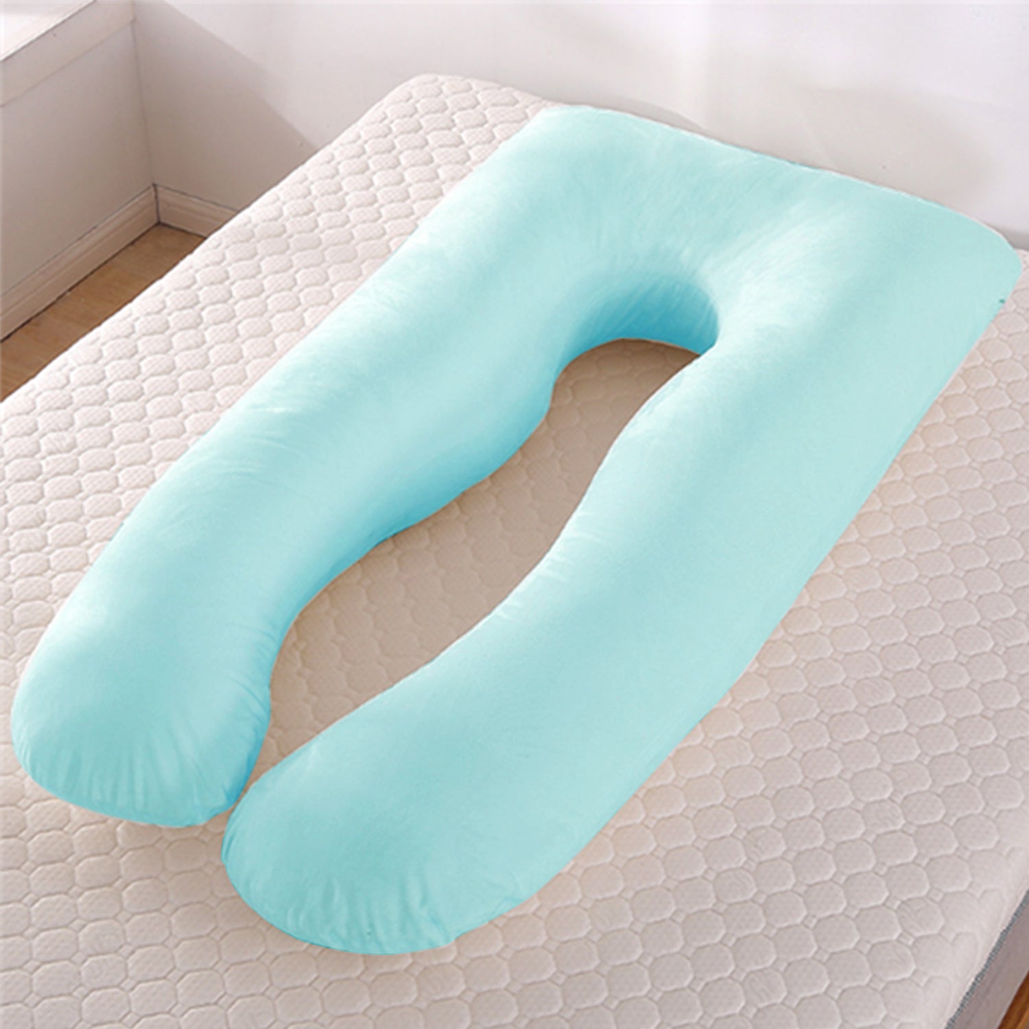 U-Shaped Pregnancy Pillow for Sleeping – Ice Silk Cooling Maternity Support Pillow for Comfort