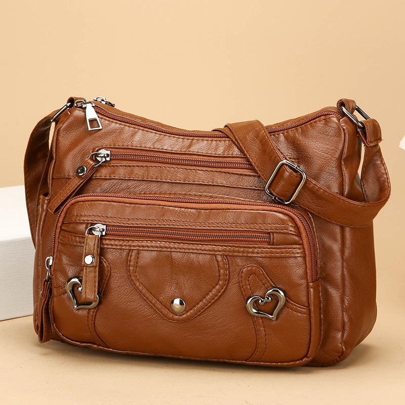 High-End Versatile Spacious Multi-Layer Crossbody Shoulder Bag for Everyday Use