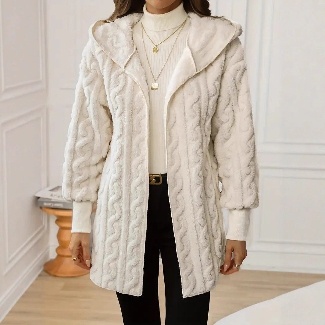 Women’s Autumn & Winter Furry Coat – Warm Plush Outerwear