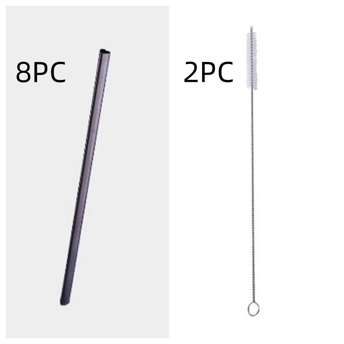 Set2 Heart-Shaped Stainless Steel Straw – Reusable Eco-Friendly Drinking Straw