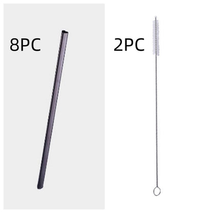 Set2 Heart-Shaped Stainless Steel Straw – Reusable Eco-Friendly Drinking Straw