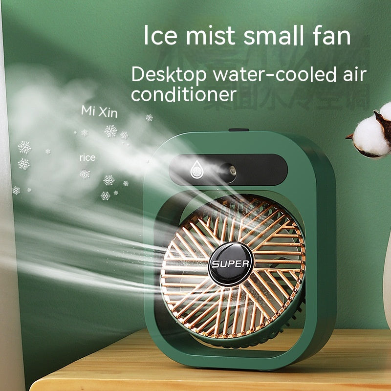 Portable USB Misting Air Cooler, Humidifier & Desk Spray Fan with 3 Speeds