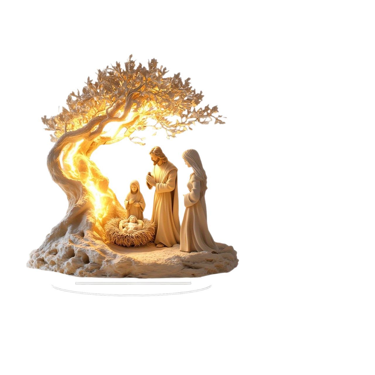 Jesus Tree of Life Acrylic Decorative Ornament – Christian Home & Office Decor