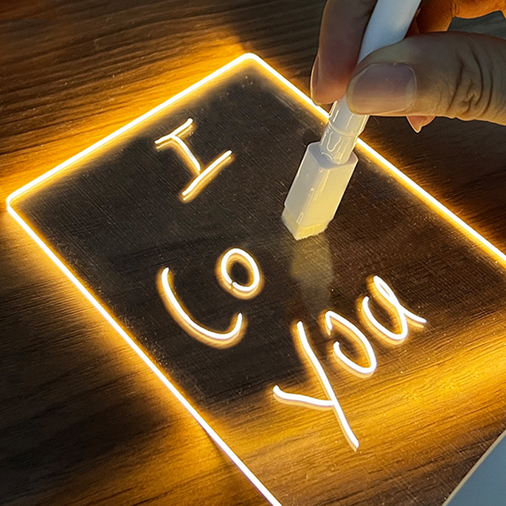 Creative LED Message Board, USB Night Light with Pen, Gift for Kids & Girlfriend, Holiday Decor