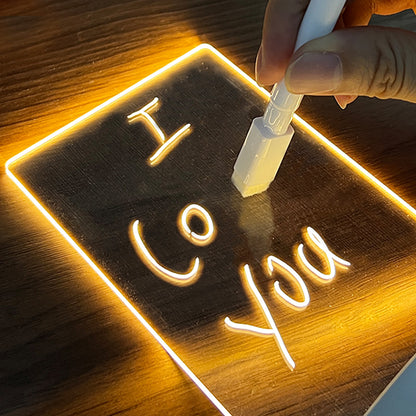 Creative LED Message Board, USB Night Light with Pen, Gift for Kids & Girlfriend, Holiday Decor