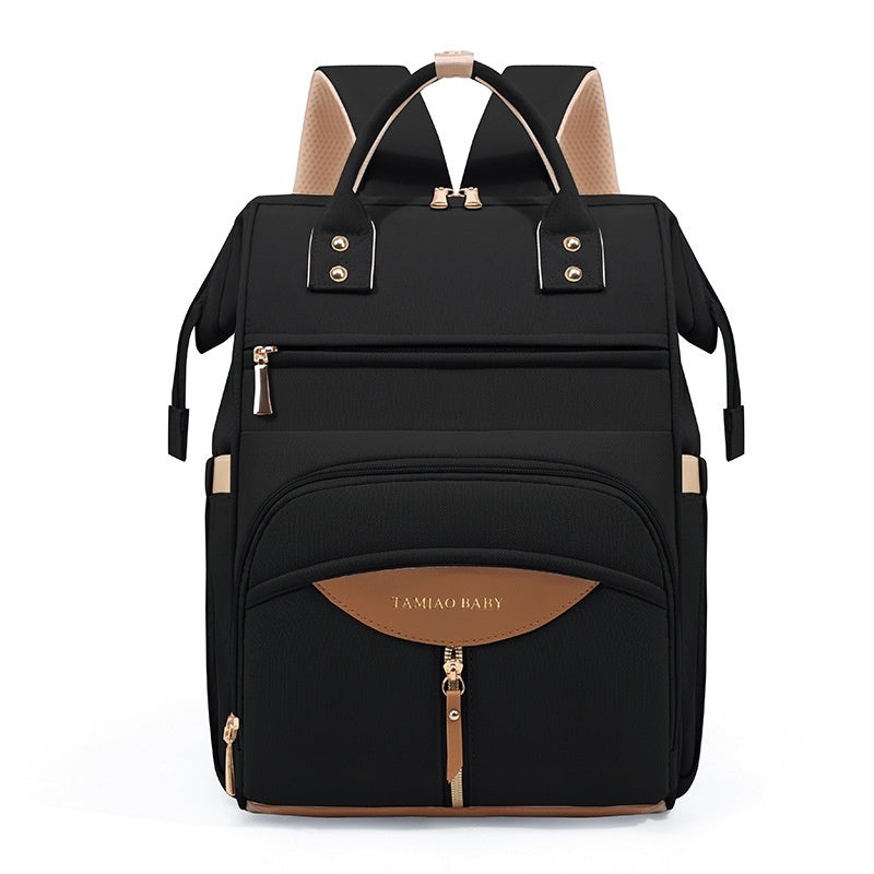 Black Mommy Diaper Bag – Multi-Functional Large Capacity Tote