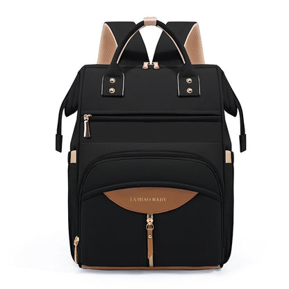 Black Mommy Diaper Bag – Multi-Functional Large Capacity Tote