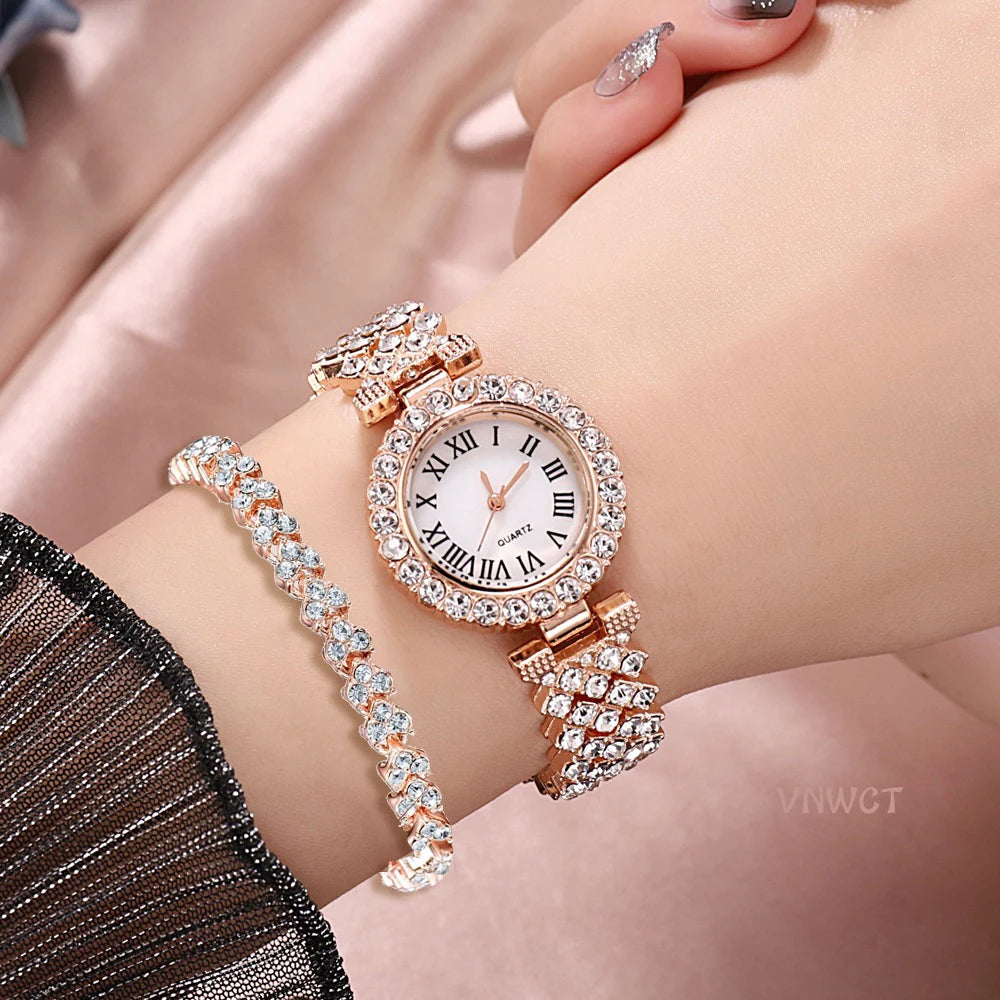 New stock! ! Women Bracelet Watches Steel belt Love Steel belt Rhinestone Quartz Wrist Watch Luxury Fashion Watch for women