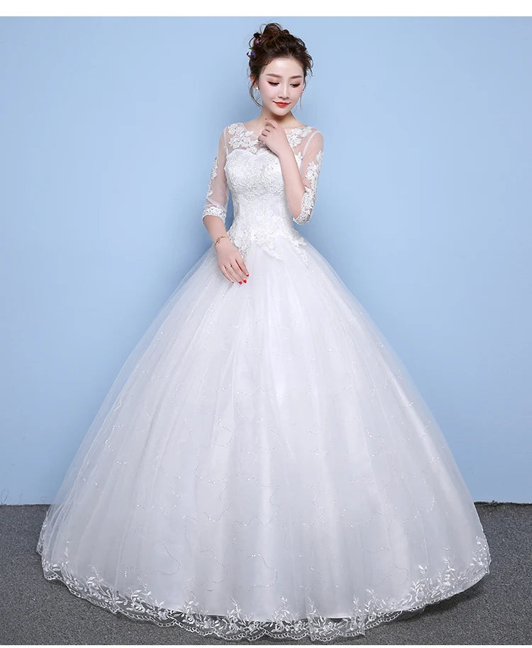 Wedding Dress Princess Dream Plus Size Wedding Dresses Bride Satin Ball Gowns Lace Up Dresses