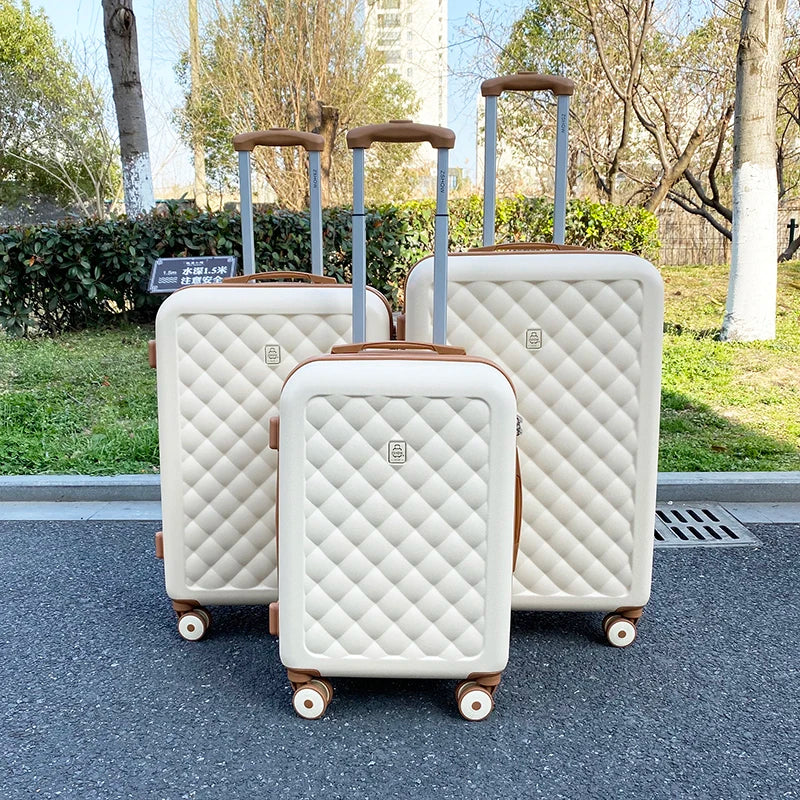 New fashion travel luggage universal wheel ins popular 20/24/26 checked trolley suitcase 20-inch boarding password luggage