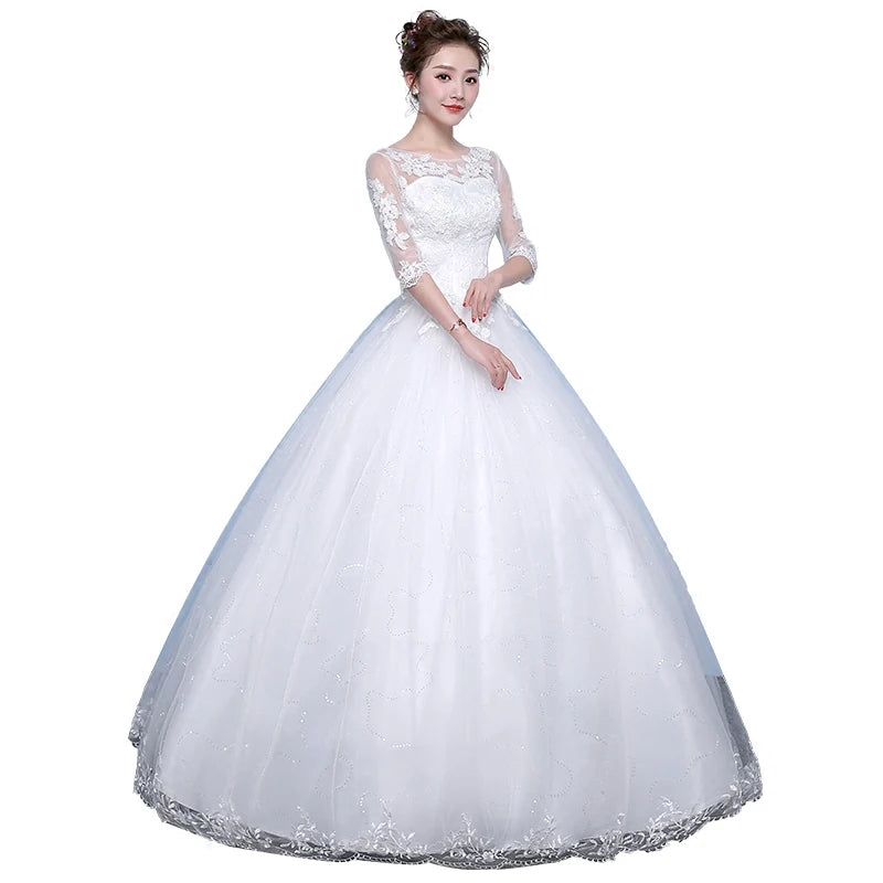 Wedding Dress Princess Dream Plus Size Wedding Dresses Bride Satin Ball Gowns Lace Up Dresses