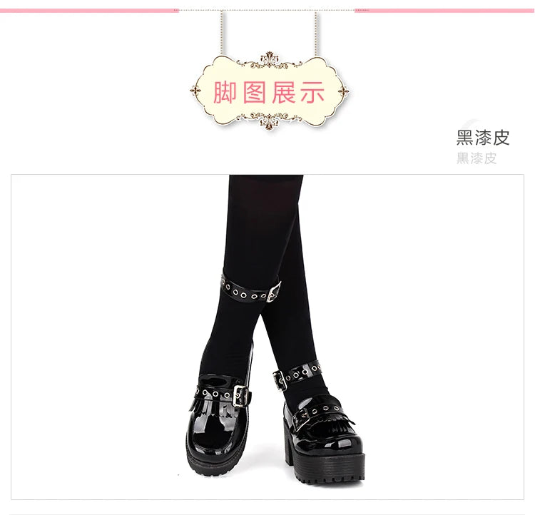 2022 Jk Uniform Lolita Shoes College Style Student Tea Party Goth Thick Bottom Shoes Cos Lolita Sponge Cake Sweet Girls Shoes