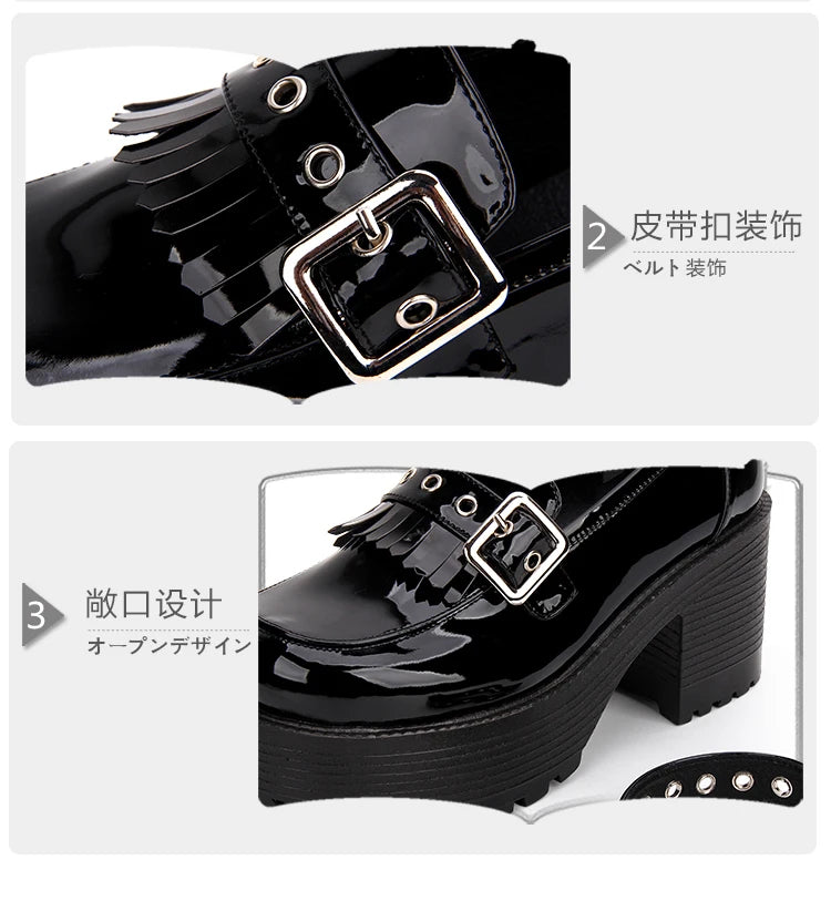 2022 Jk Uniform Lolita Shoes College Style Student Tea Party Goth Thick Bottom Shoes Cos Lolita Sponge Cake Sweet Girls Shoes