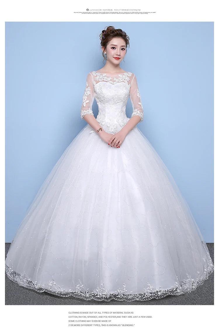 Wedding Dress Princess Dream Plus Size Wedding Dresses Bride Satin Ball Gowns Lace Up Dresses